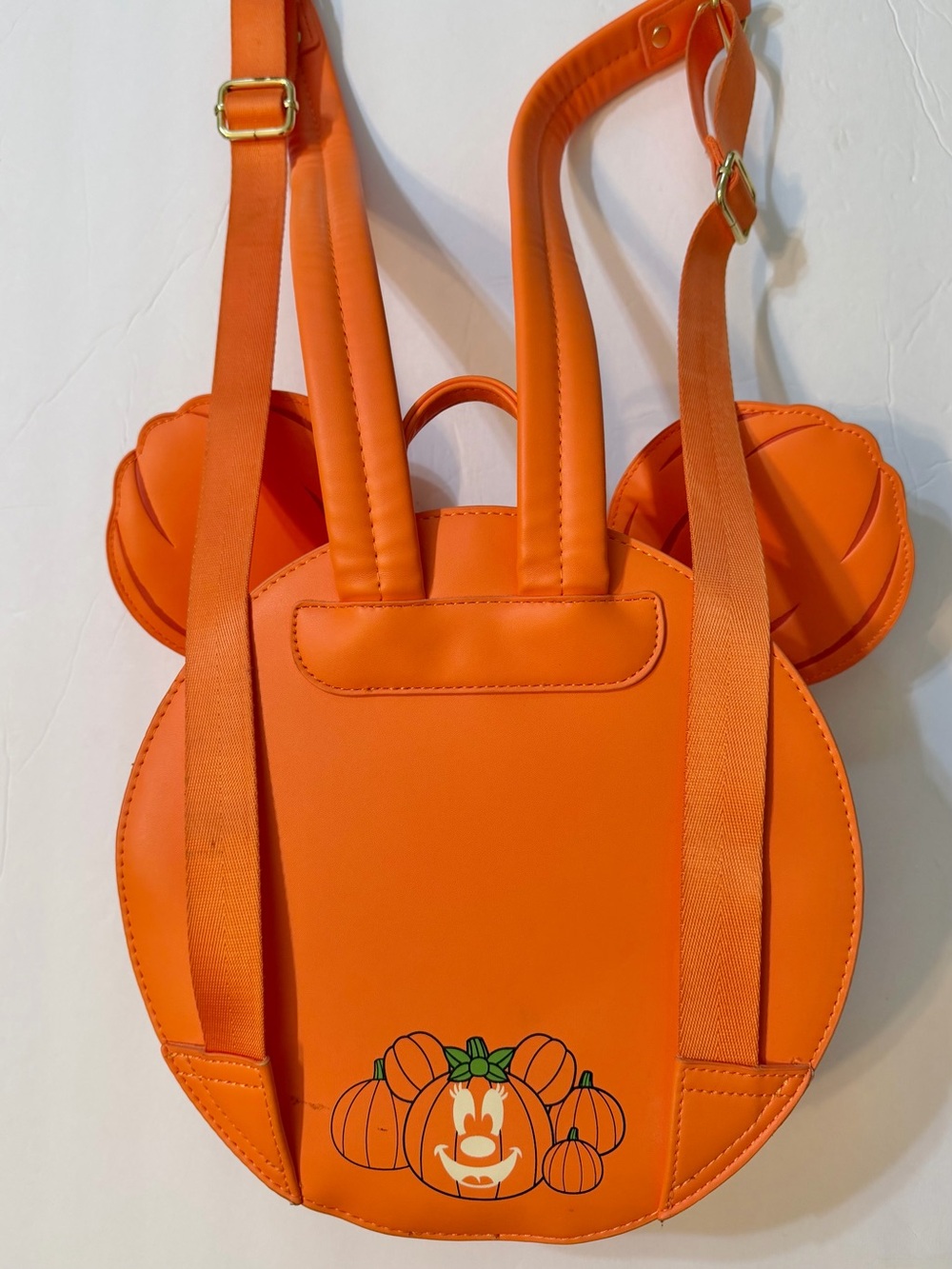 Loungefly Disney Minnie Pumpkin Glow in the Dark Mini Backpack - Picture 7 of 7